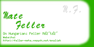 mate feller business card